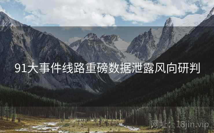 91大事件线路重磅数据泄露风向研判