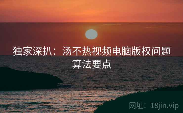 独家深扒：汤不热视频电脑版权问题算法要点