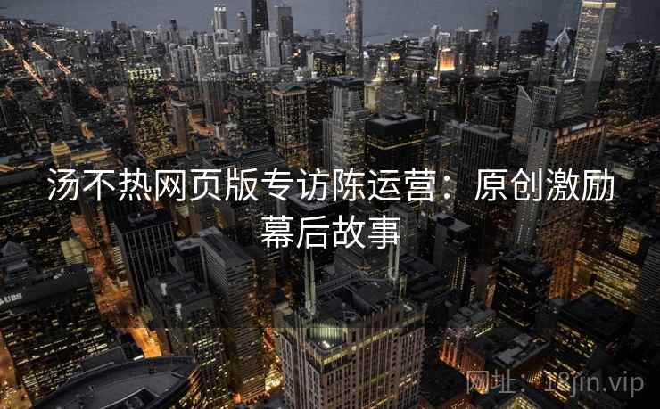 汤不热网页版专访陈运营：原创激励幕后故事